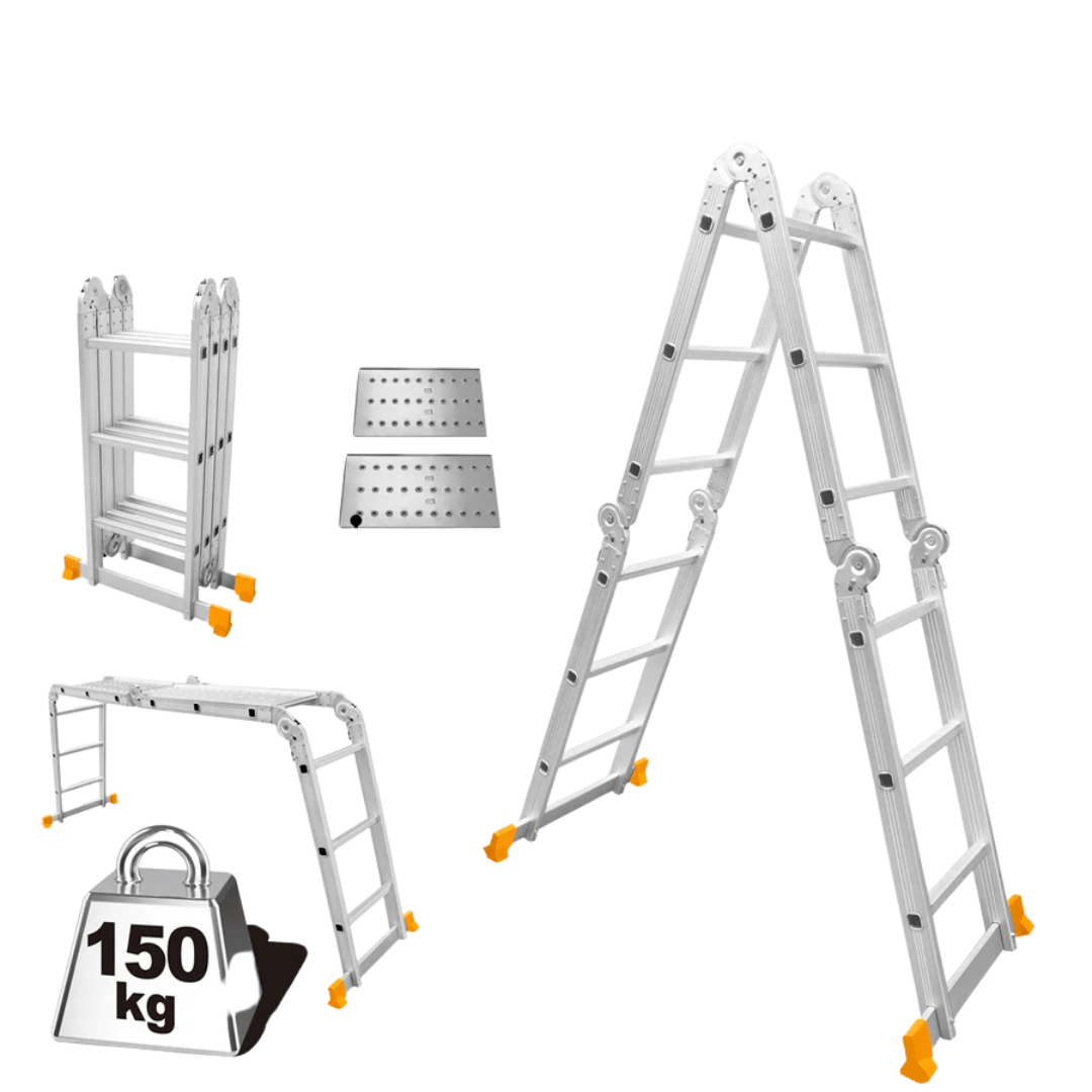 Ingco Ladder Ingco Multi-Purpose Aluminum Ladder 4x3 & 4x4 – HLAD04431 / HLAD04441