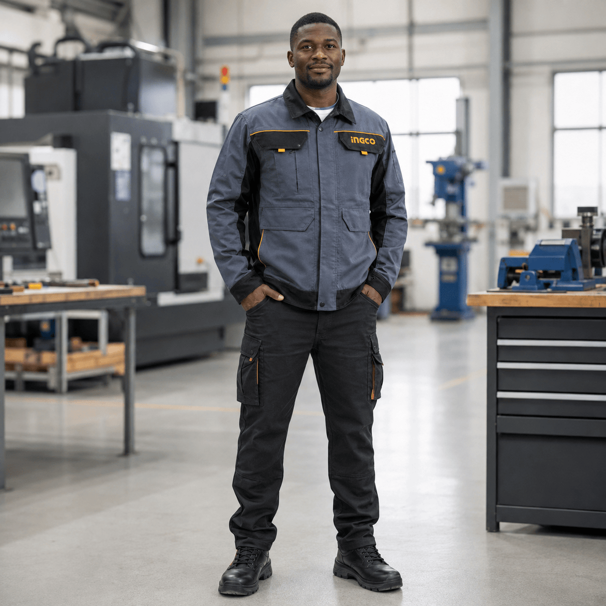 Ingco Safety Clothing Ingco Professional Polyester-Cotton Work Jacket | L & XL