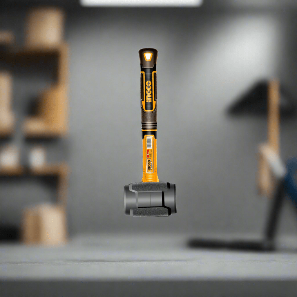 Ingco Hammers Mallets & Sledges Ingco Rubber Hammer 220g with Fiberglass Handle - HRUH8808