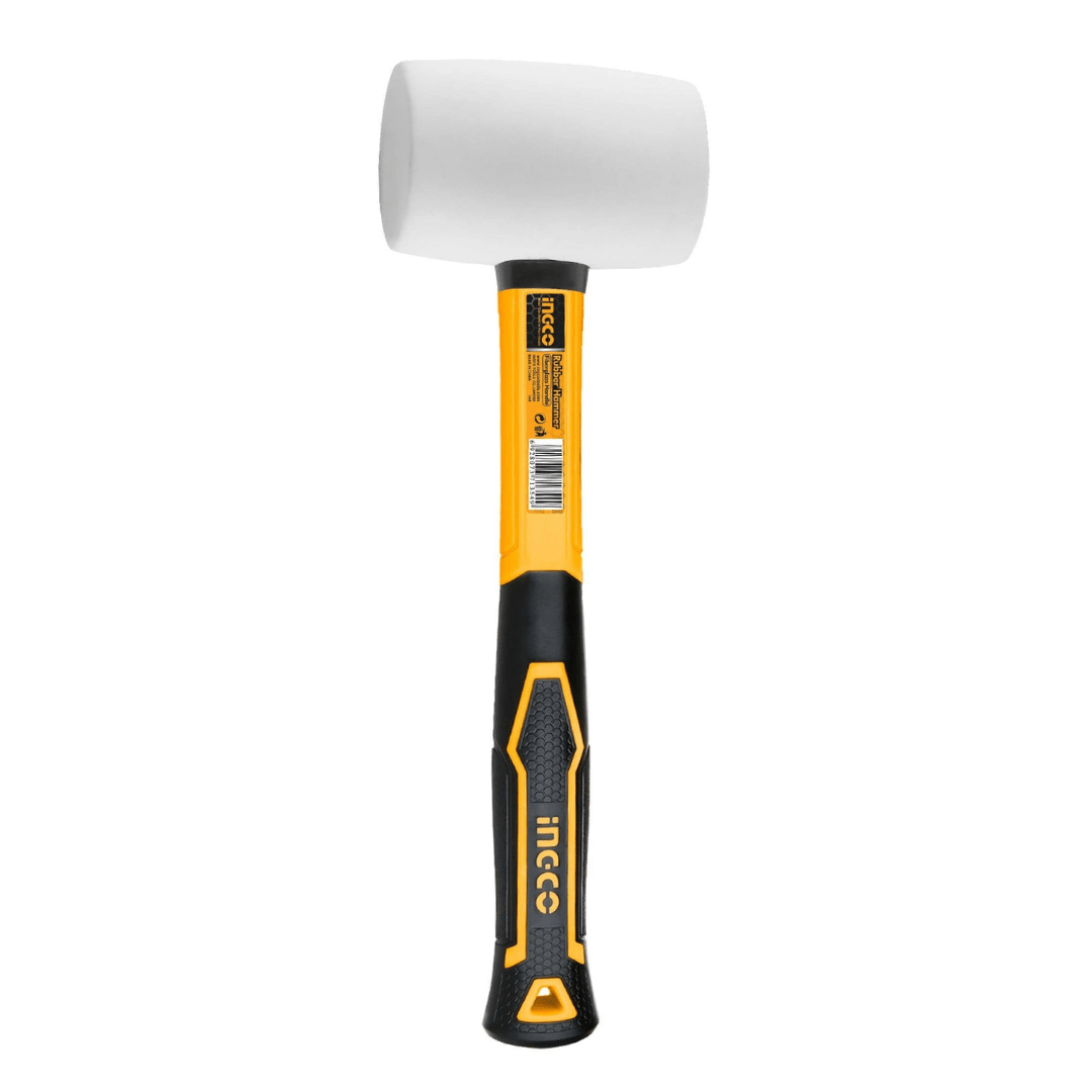 Ingco Hammers Mallets & Sledges Ingco Rubber Hammer Soft Type with Fibreglass Handle - 8oz & 16oz