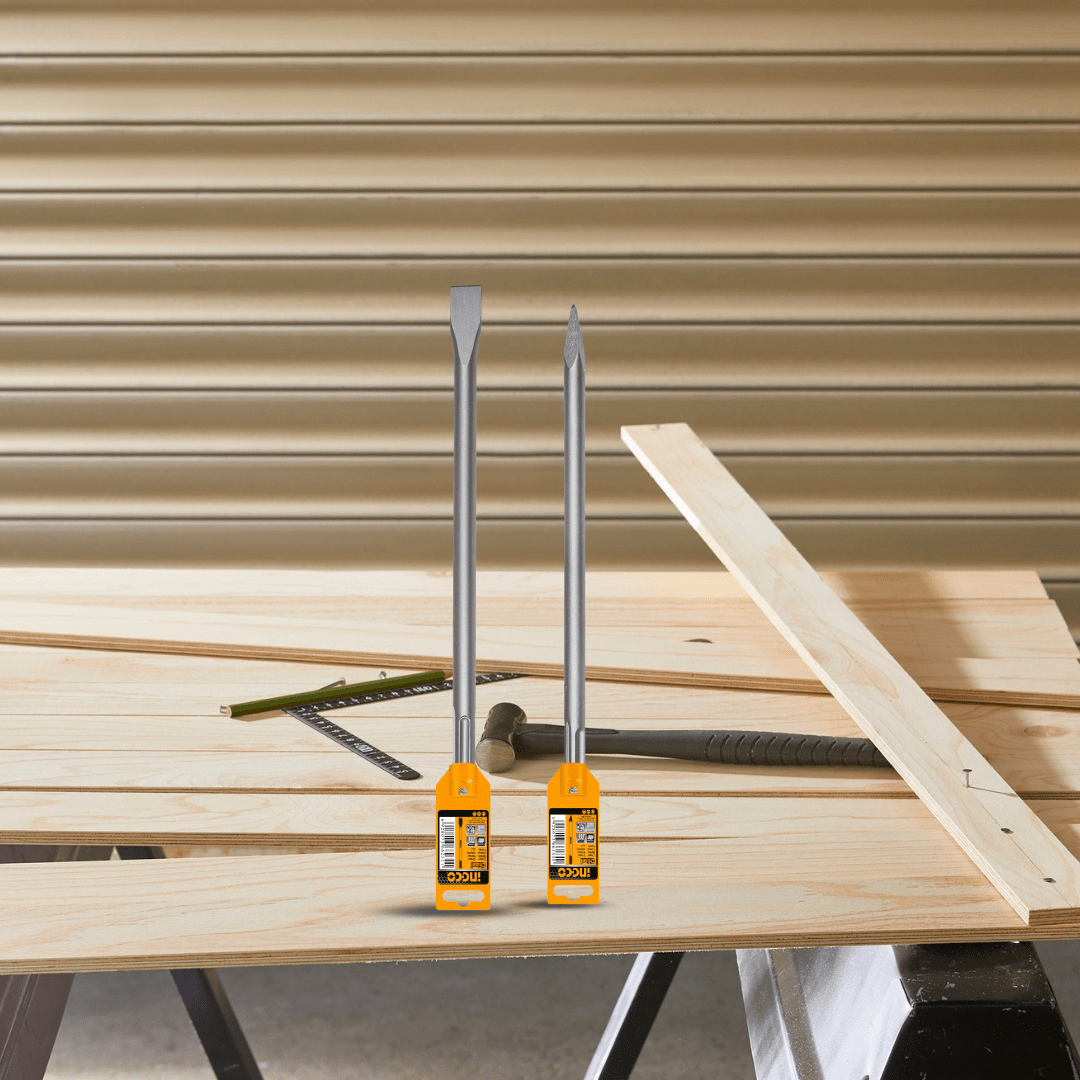 Ingco Drill Bits Ingco SDS Max Chisel 18 x 400mm (Pointed & Flat) – DBC0214001 & DBC0224001