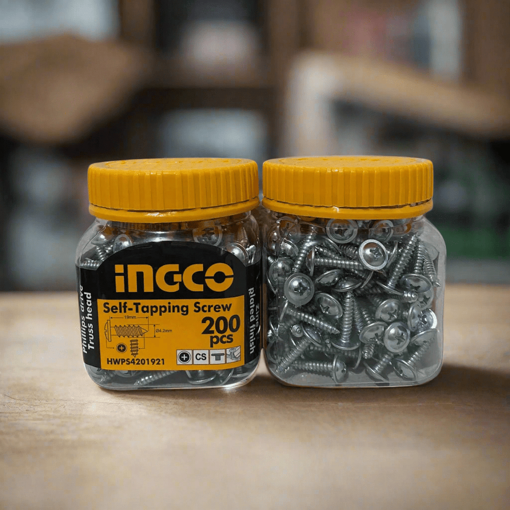 Ingco Fasteners Ingco Self-Tapping Screws ST4.2x19mm & ST4.2x25mm – HWPS4201921 & HWSS4202511