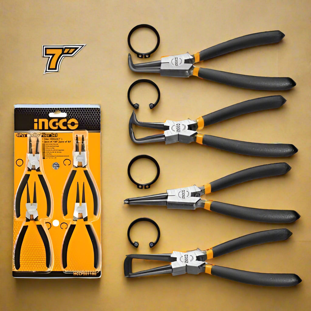 Ingco Pliers INGCO Snap Ring Plier Set 7 "/ 180mm - HCCPS01180