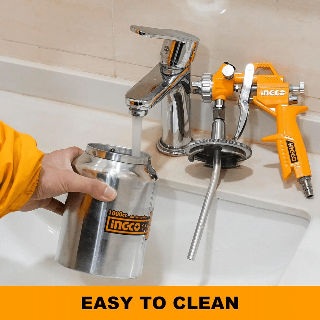 Ingco Spray Gun Ingco Spray Gun 1000cc Pneumatic Stainless Steel Nozzle - ASG3105
