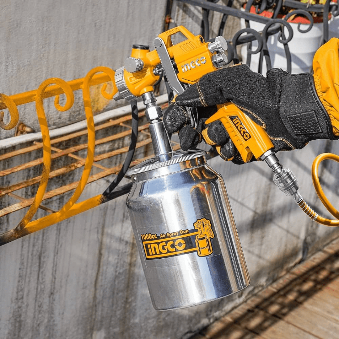 Ingco Spray Gun Ingco Spray Gun 1000cc Pneumatic Stainless Steel Nozzle - ASG3105