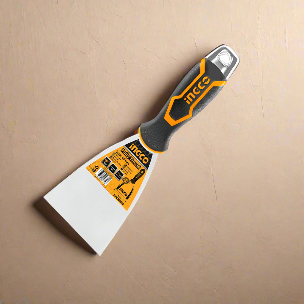 Ingco Specialty Hand Tools Ingco Stainless Putty Trowel With Double Color Plastic Handle