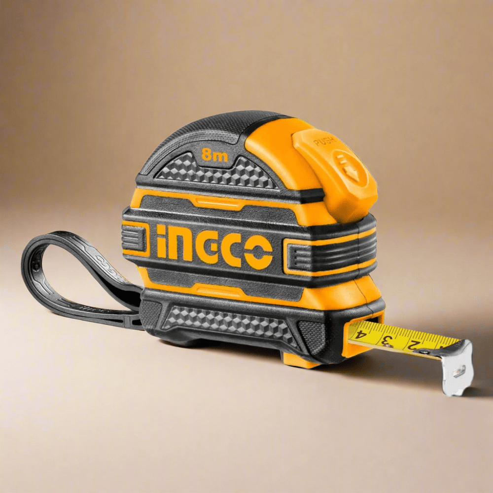 Ingco Tape Measure Ingco Steel Measuring Tape 8m x 25mm with Self-Lock Function – HSMT08825