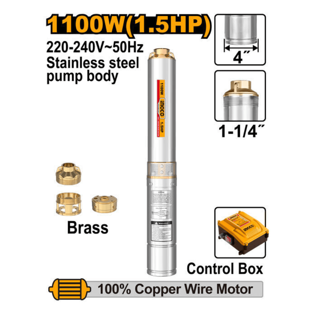 Ingco Submersible Pumps Ingco Submersible pump 1100W 1.5HP - DWP110062