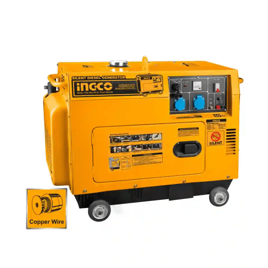 Ingco Generator Ingco Three Phase Diesel Generator 9.0HP with Electric Start & 15L Fuel Tank – GSE50003