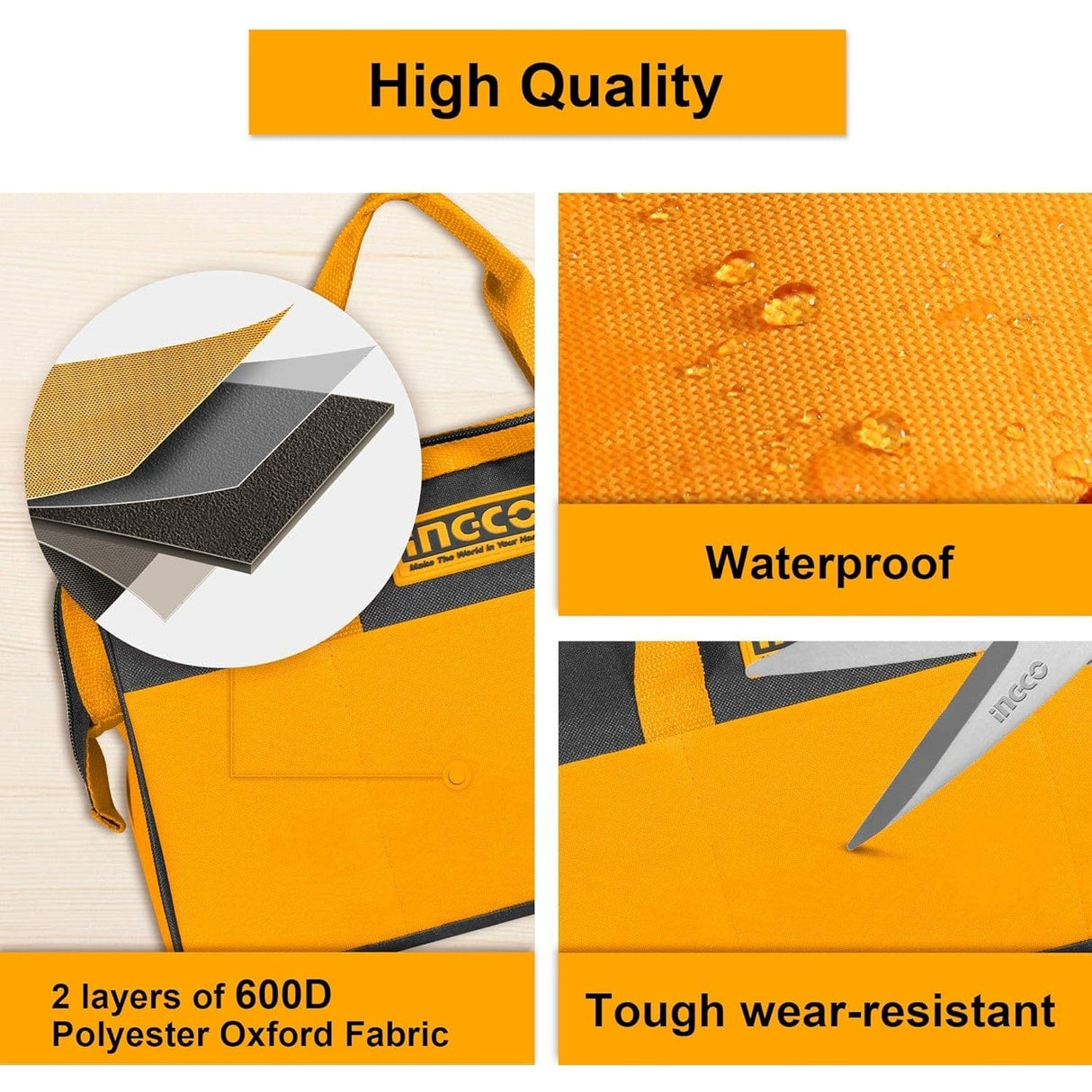 Ingco Tool Boxes Bags & Belts Ingco Tool Bag - 13" & 16"