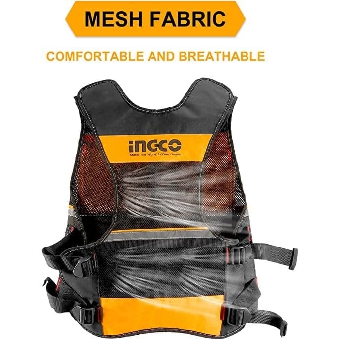 Ingco Tool Boxes Bags & Belts Ingco Tool Vest with 7 Pockets - HTVT0901