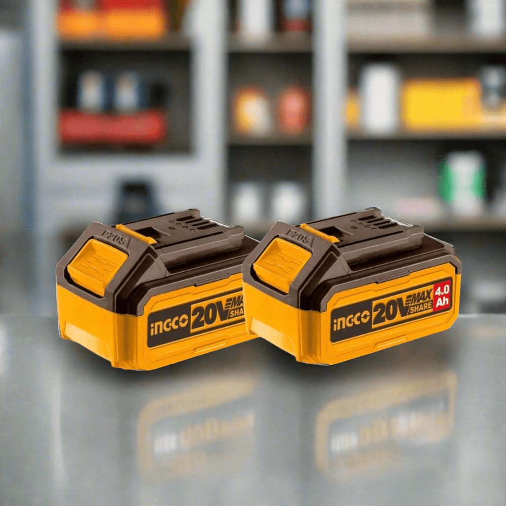 Ingco Batteries & Chargers Ingco Two Pieces 20V 4.0Ah Lithium-Ion Battery Pack – COSLI240312