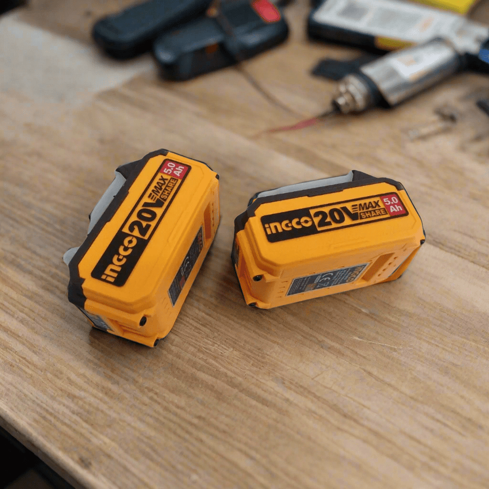 Ingco Batteries & Chargers Ingco Two Pieces 20V 5.0Ah Lithium-Ion Battery Pack – COSLI240464