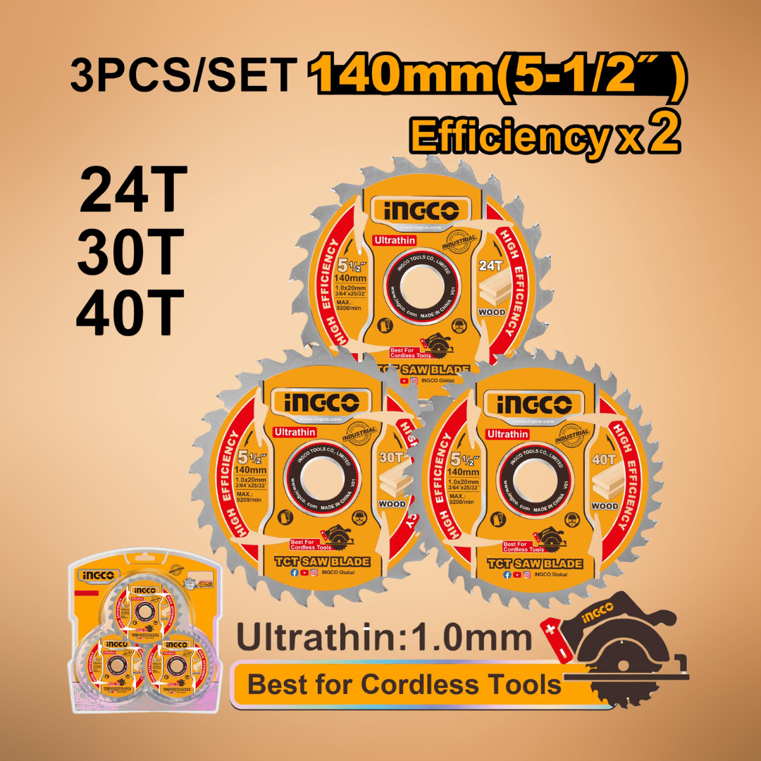 Ingco Grinding & Cutting Wheels Ingco Ultra-thin TCT Saw Blade Set - TSB4003
