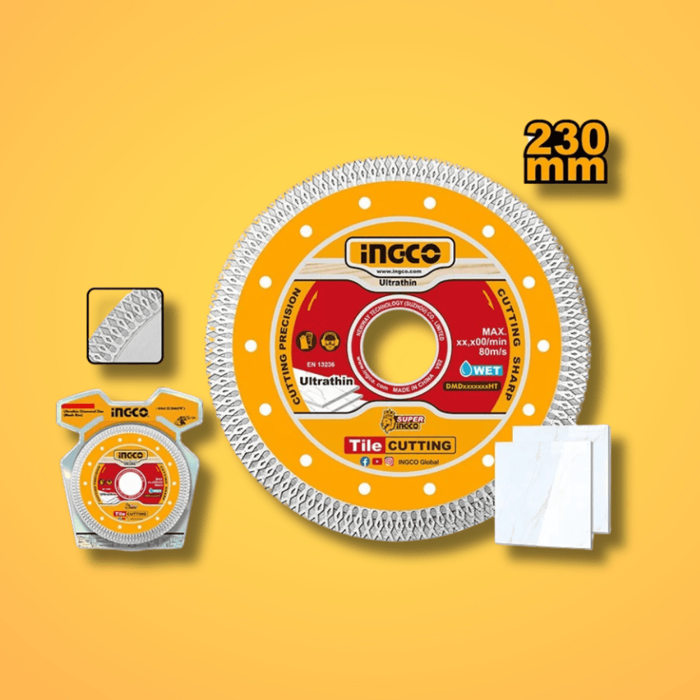 Ingco Grinding & Cutting Wheels Ingco Ultrathin Diamond Cutting Disc 4½" to 9" – DMD08 Series