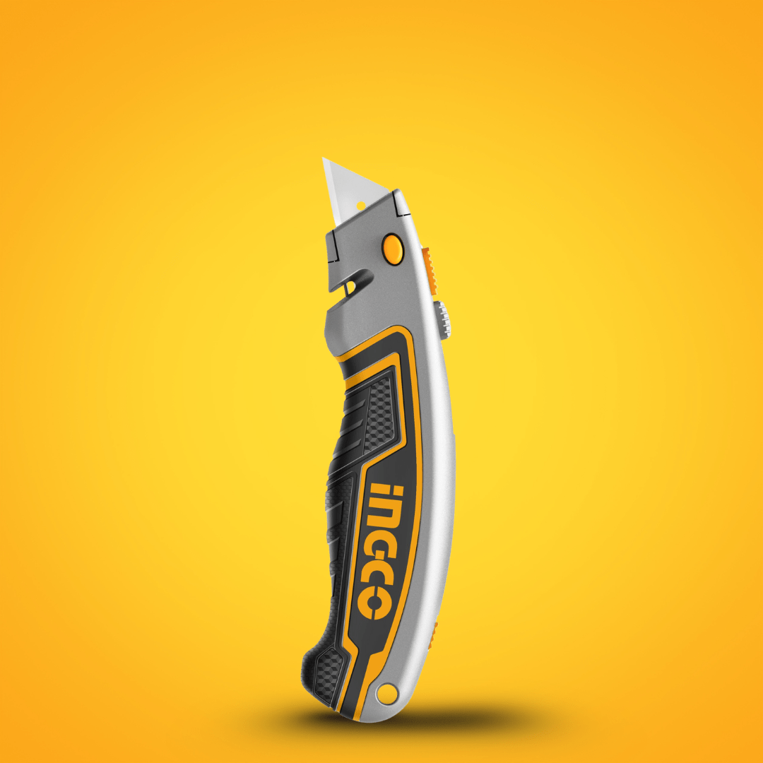 Ingco Multi Tools & Knives Ingco Utility Knife with 6 SK5 Blades – HUK6128