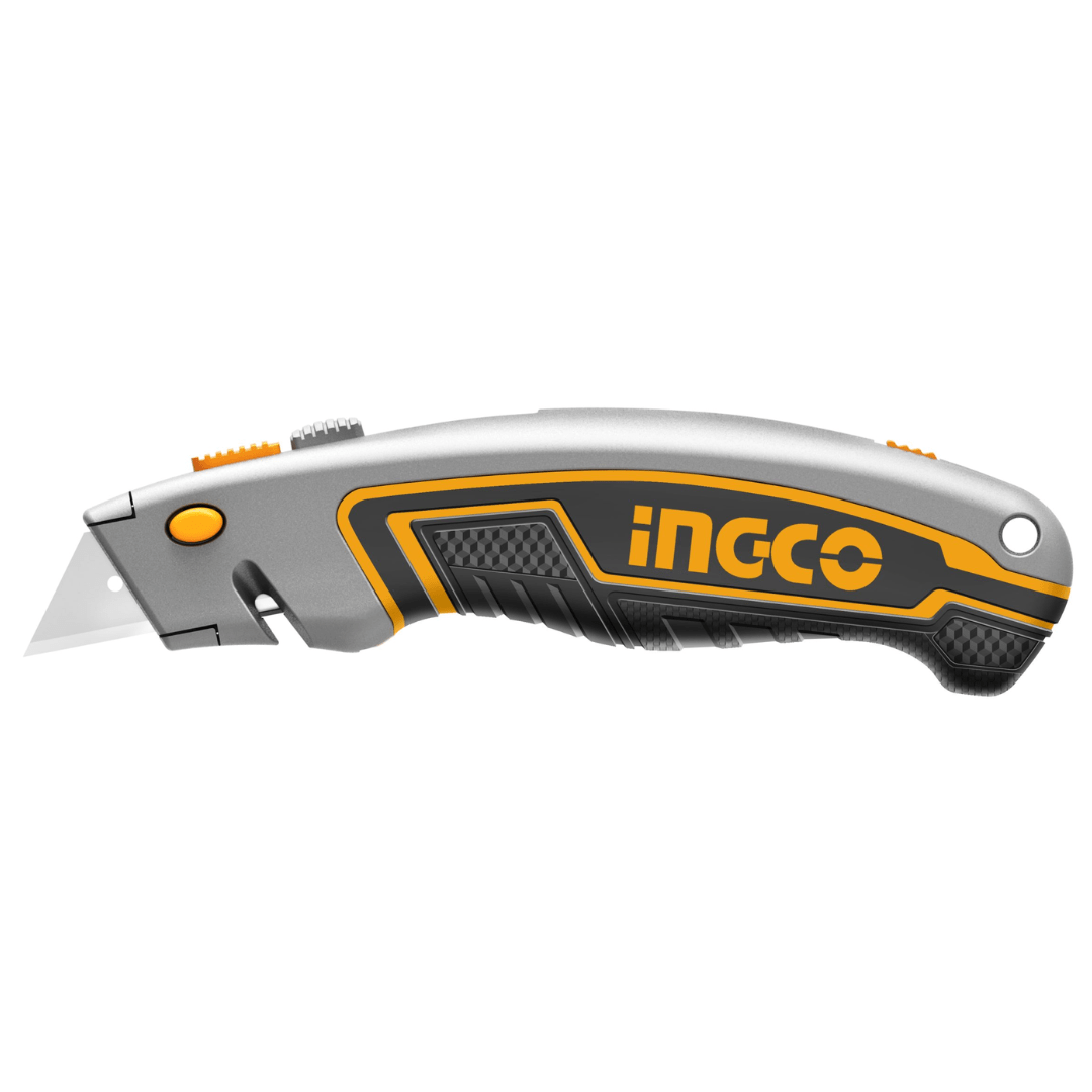 Ingco Multi Tools & Knives Ingco Utility Knife with 6 SK5 Blades – HUK6128