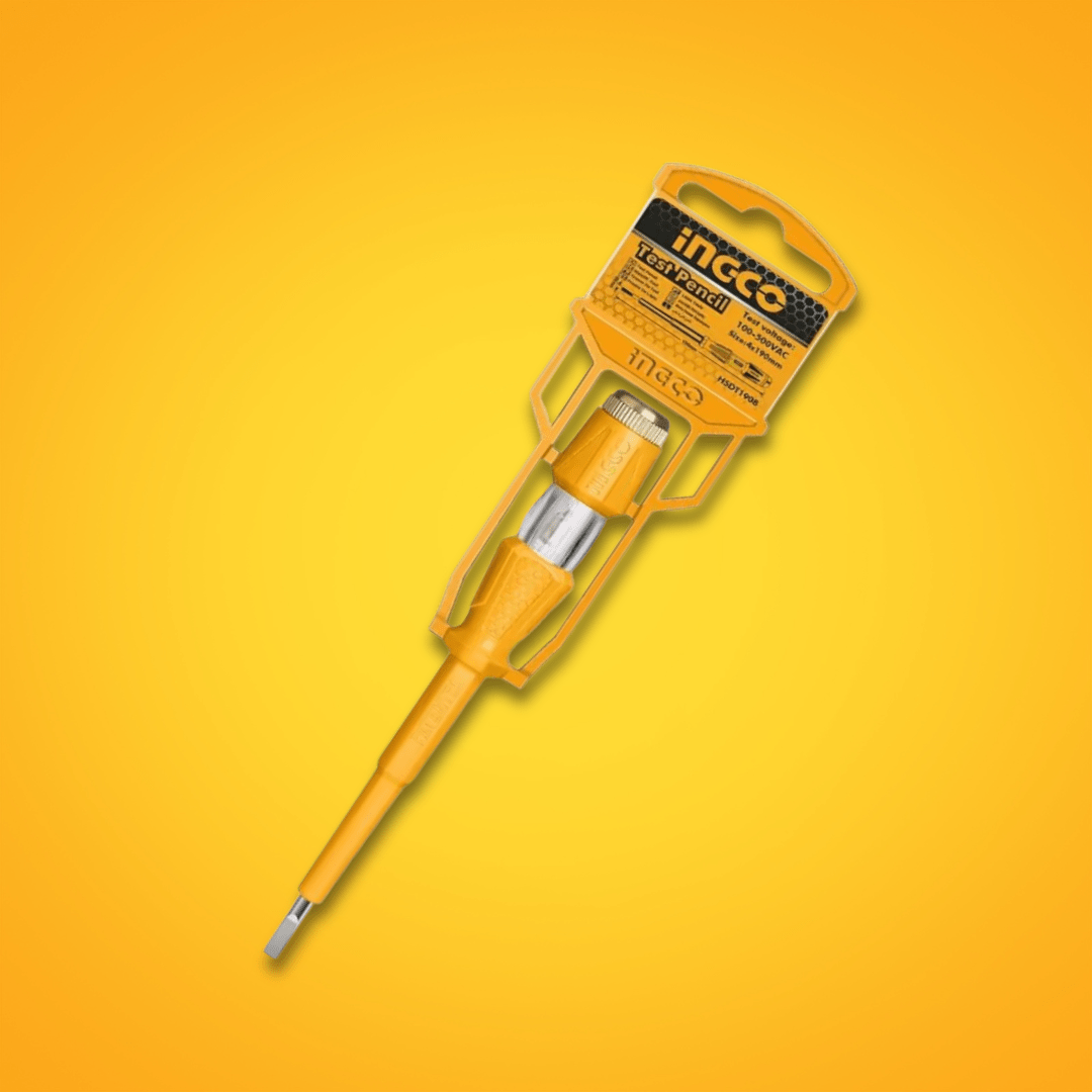 Ingco Screwdrivers Ingco Voltage Tester Slotted Screwdriver 100-500V – HSDT1408 & HSDT1908