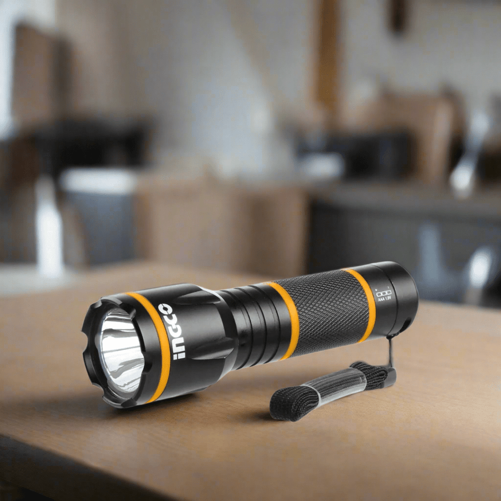 Ingco Outdoor Lighting Ingco Waterproof Non-Rechargeable LED Flashlight - HFL013AAA1