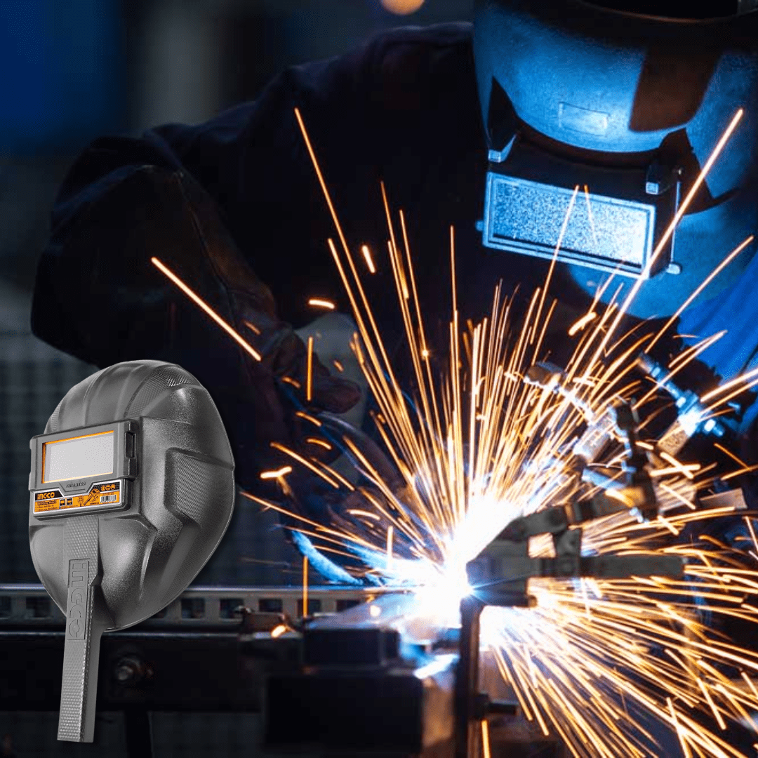 Ingco Safety Helmets Ingco Welding Mask with Welding & Protection Glass – HHWM102