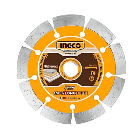Ingco Grinding & Cutting Wheels Ingco Wet & Dry Diamond Disc 4.5" to 9" with 12mm Blade Width – DMD0-Series