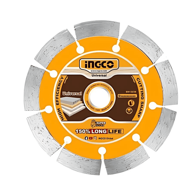Ingco Grinding & Cutting Wheels Ingco Wet & Dry Diamond Disc 4.5" to 9" with 12mm Blade Width – DMD0-Series
