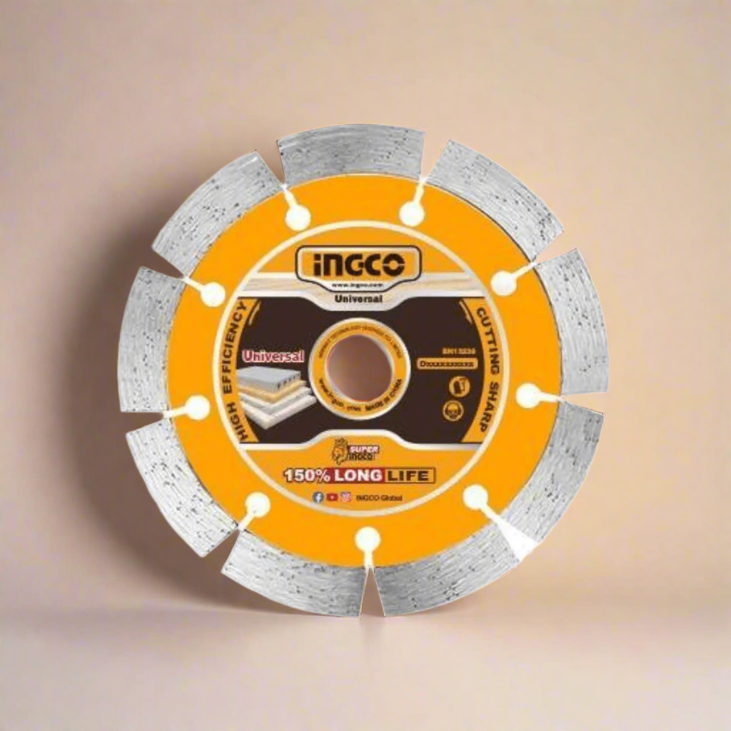 Ingco Grinding & Cutting Wheels Ingco Wet & Dry Diamond Disc with Blade width 12mm - 4.5", 5", 7" & 9"
