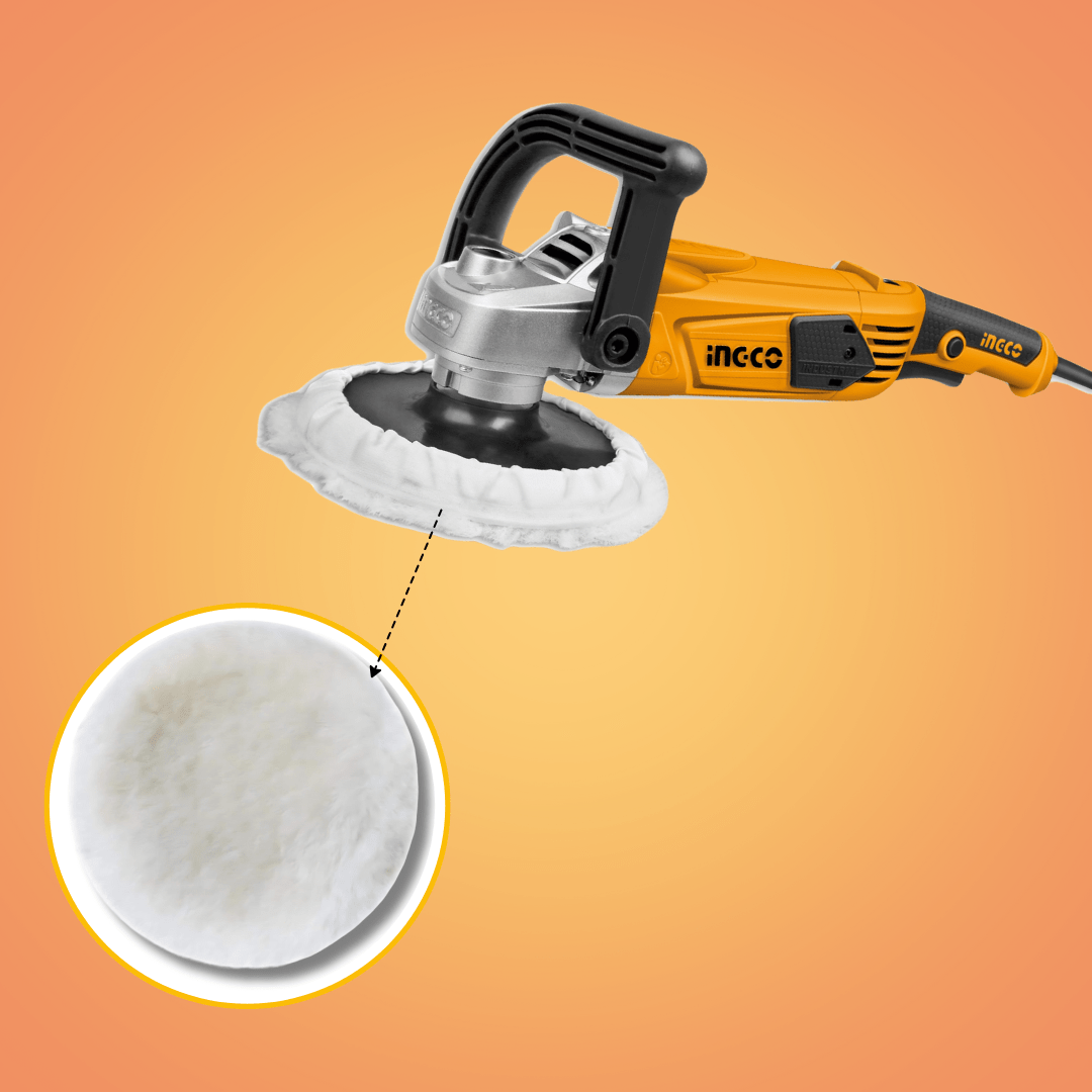 Ingco Chuck Keys & Specialty Accessories Ingco Wool Polishing Bonnet 180mm - APB0111801