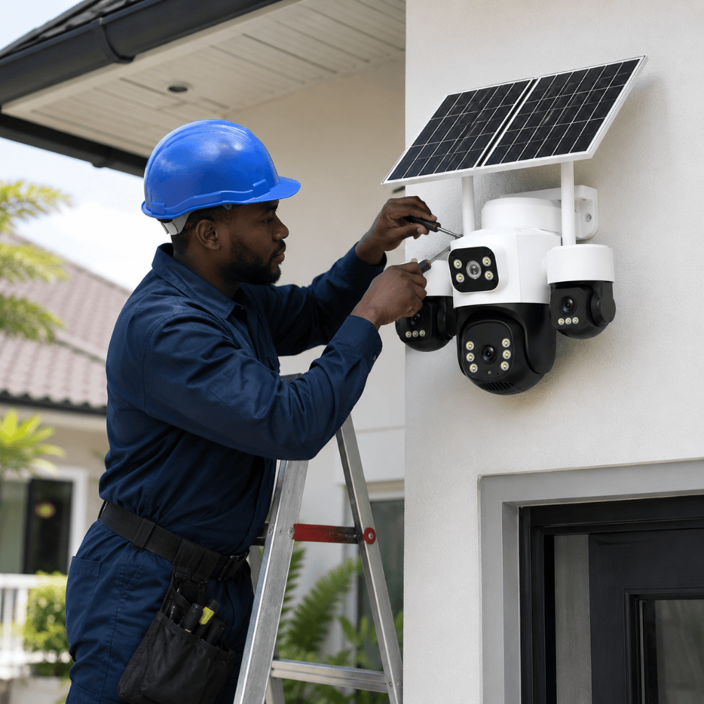 IOMA Smart Home IOMA 12MP 4K Four-Camera PTZ 4G Solar Security System - IO-SG440