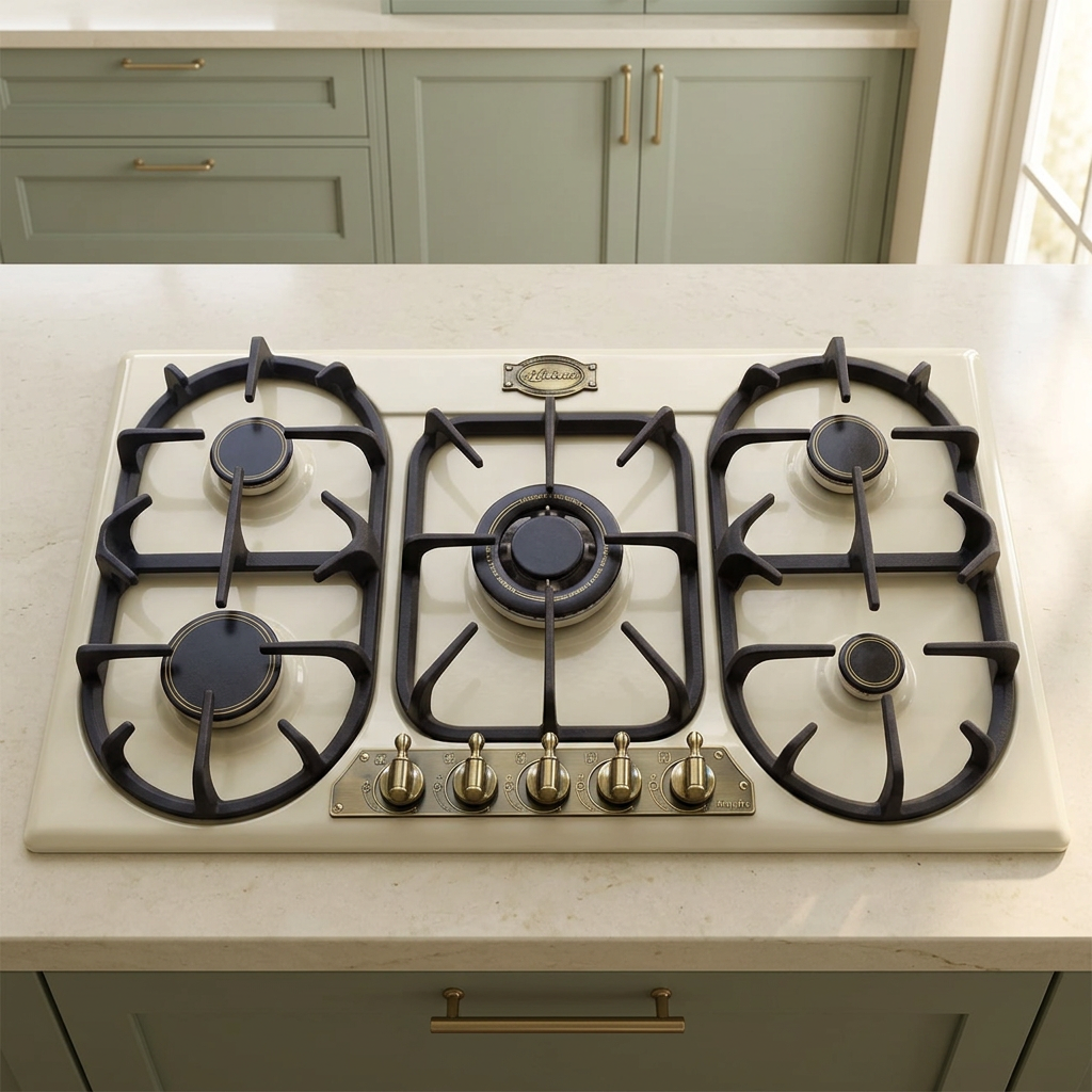 Ivory Kaiser Empire hob installed in a classic kitchen