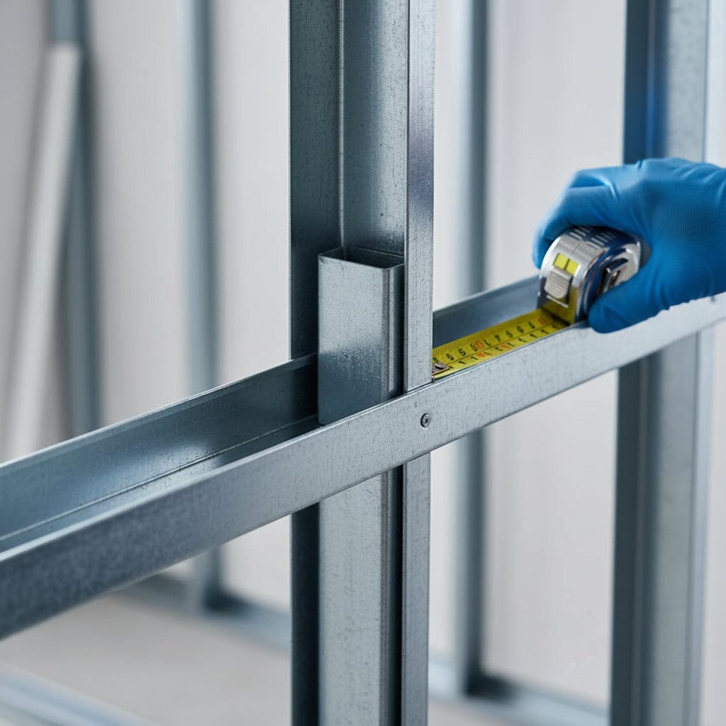 JIB Galvanized Partition Track for Drywall Systems - 50 × 28 × 3000 mm (0.5 mm)