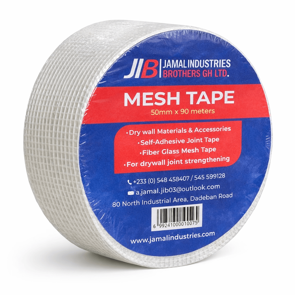 JIB JIB Self-Adhesive Fiberglass Mesh Tape for Drywall Joints - 50 mm × 90 m