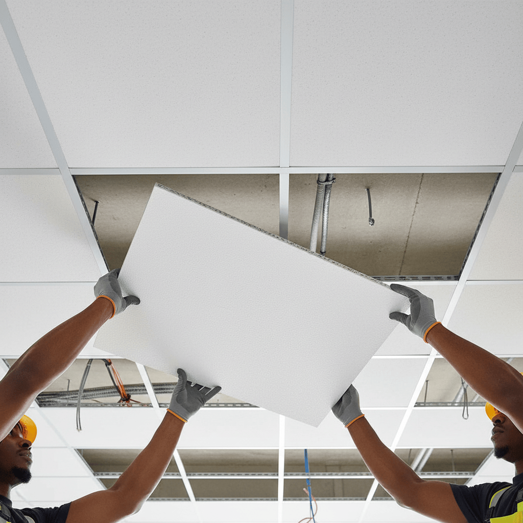 JIB JIB Vinyl Gypsum Ceiling Tiles 60 cm × 60 cm