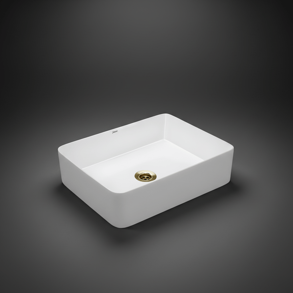 JQ Bathroom Sink Jaquar Thin Rim Table Top Basin - JDS-WHT-25907N