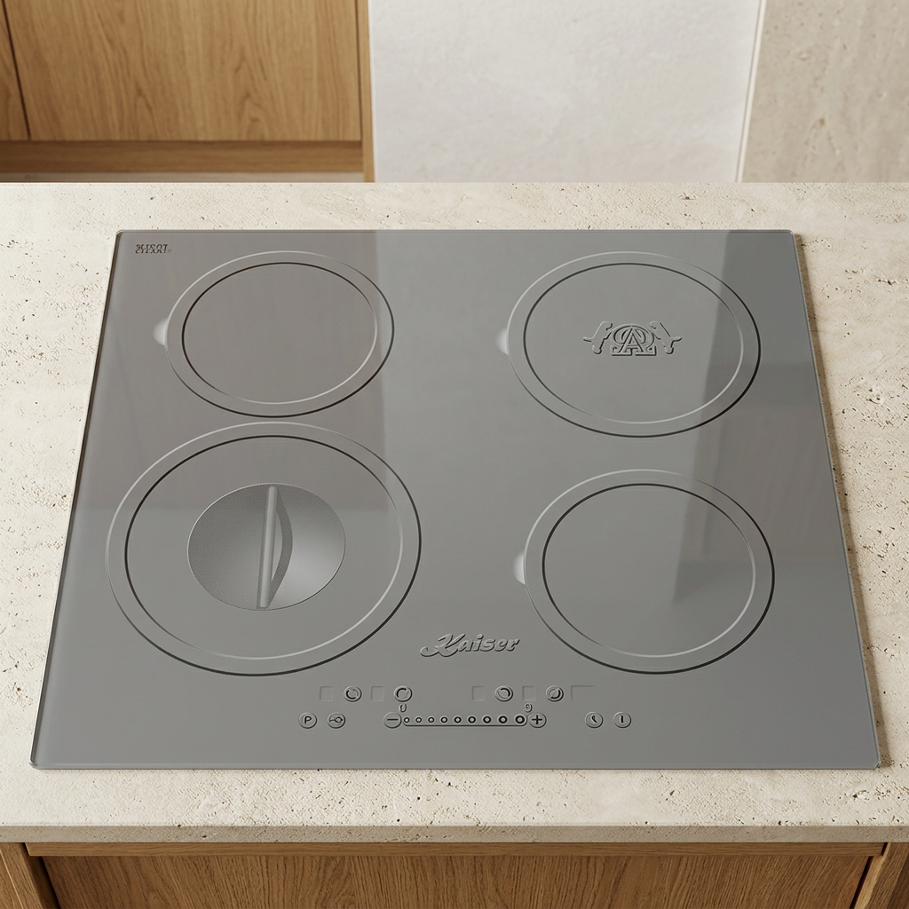 Kaiser Herd induction hob installed in a stone countertop