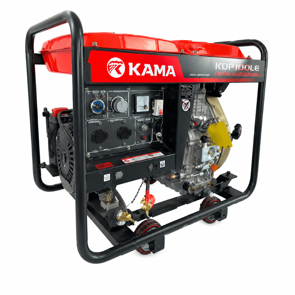 Kama Welding, Generator & Construction Equipment Kama 1.7KW Single Phase Diesel Welding Generator 180A - KDE6500EW