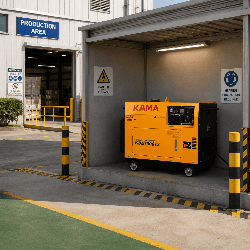 Kama Generator Kama 5.0 KVA Three Phase Diesel Generator with Digital Board – KDE7000T3