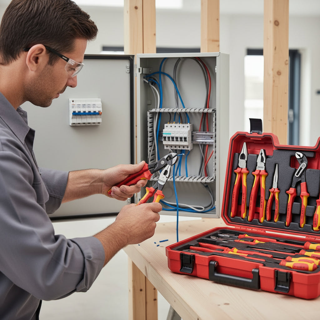 Knipex Pliers Knipex 7 Pieces Tool Box Red S/S Electrical Set - K-002115