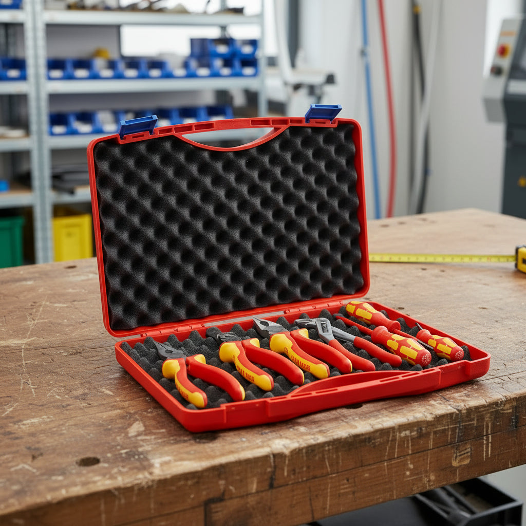 Knipex Pliers Knipex 7 Pieces Tool Box Red S/S Electrical Set - K-002115