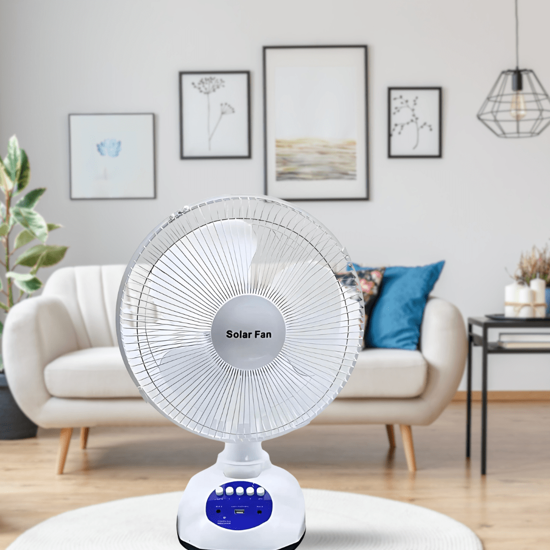 KT Fan & Cooler Rechargeable 16" Solar Fan - C108