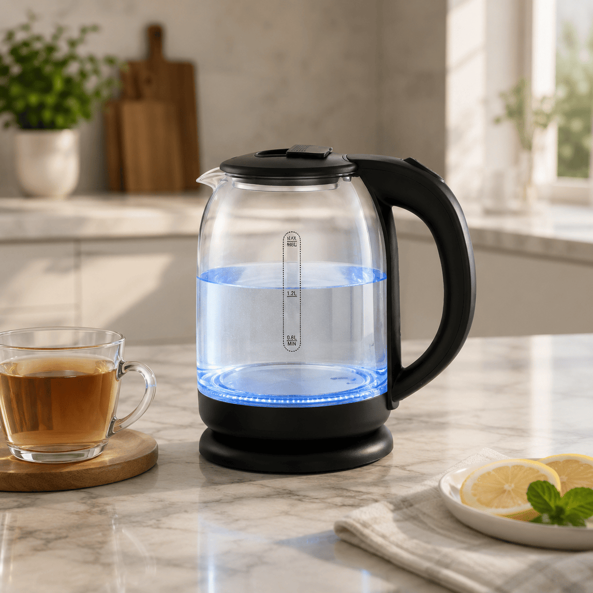 Kumtel Electric Kettle Kumtel 1.8L Illuminated Glass Kettle 1500W - HMKT-15