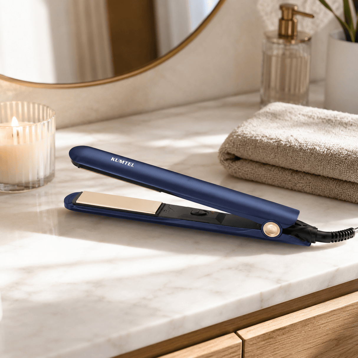 Kumtel Personal Care Tools Kumtel 2-in-1 Hair Straightener and Curler 45W - HTHS-02