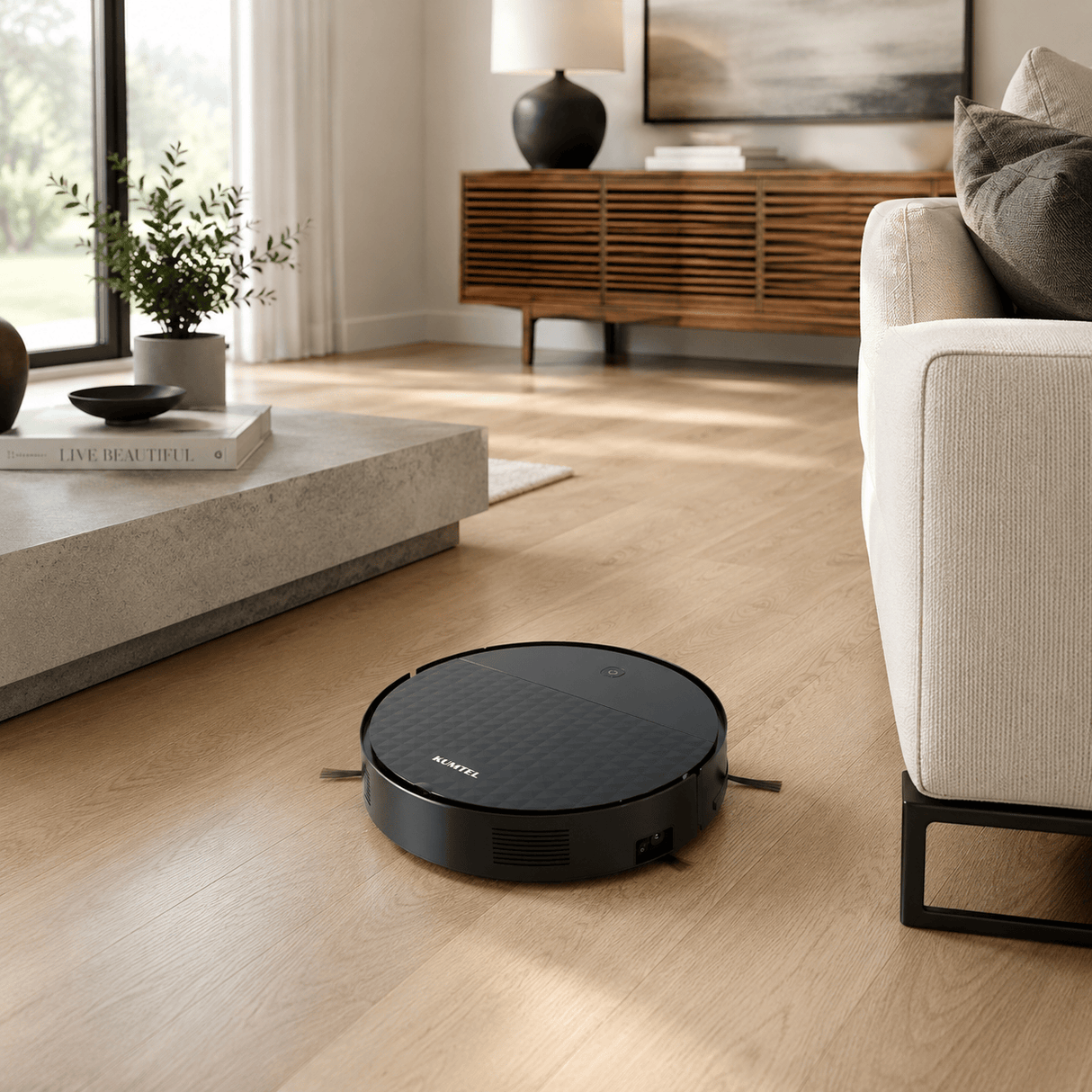 Kumtel Steam & Vacuum Cleaner Kumtel 3-in-1 Robot Vacuum and Mop with 3 Cleaning Modes - HRC-01