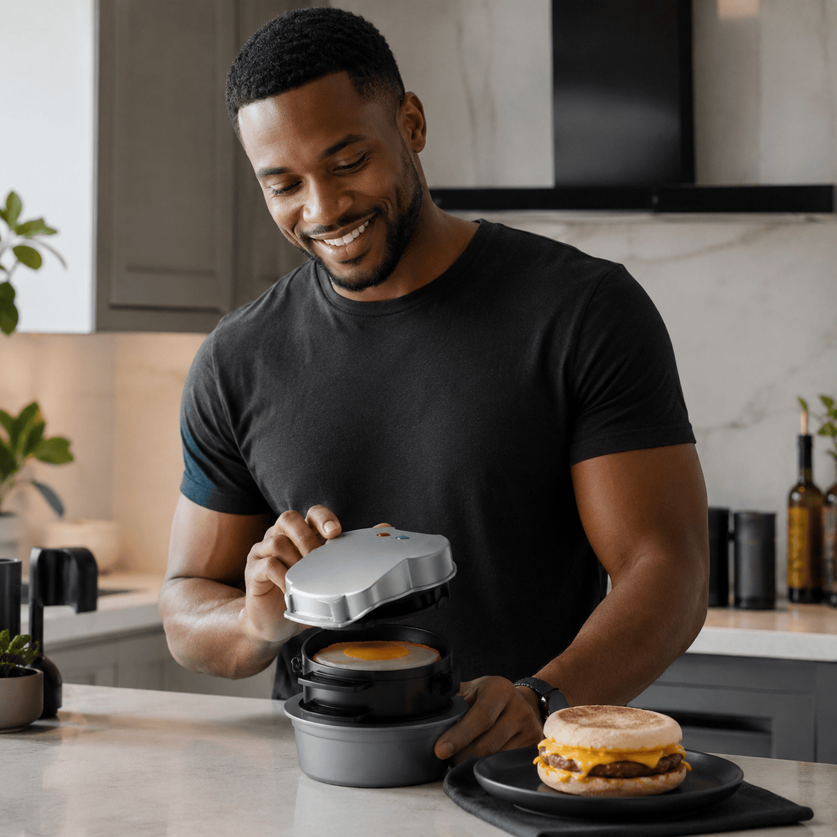 Kumtel Kitchen Appliances Kumtel 3-Layer Hamburger Maker with Dual Heating 700W - HHAM-01