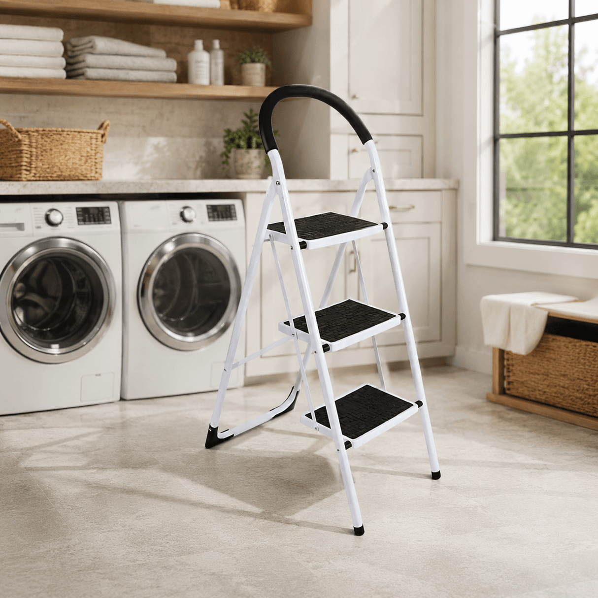Kumtel Ladder & Access Equipment Kumtel 3-Step Folding Household Ladder with 150kg Capacity - KMM-30