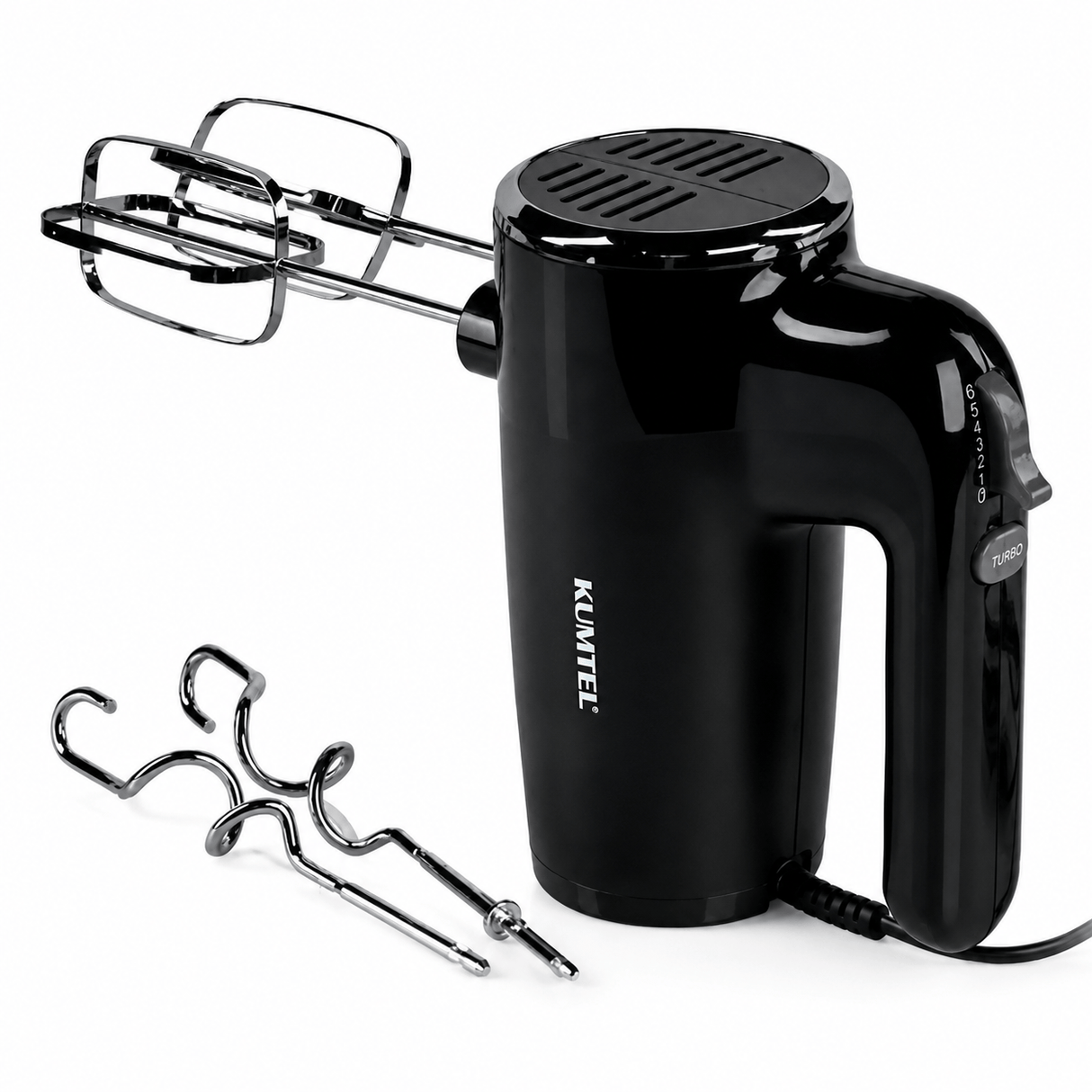 Kumtel Kitchen Appliances Kumtel 6-Speed Hand Mixer with Turbo and Dough Hooks 300W - HHM-01