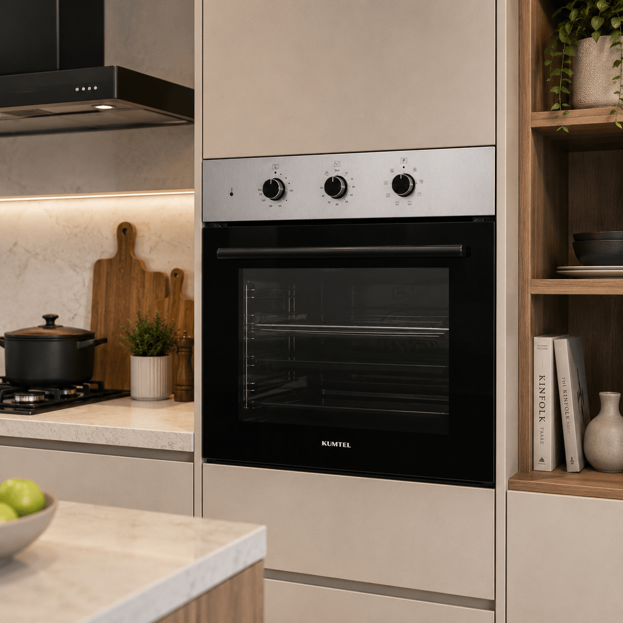 Kumtel Built-In Ovens Kumtel 60cm Built-In Electric Oven with Convection & 8 Cooking Programs - B66-SF2
