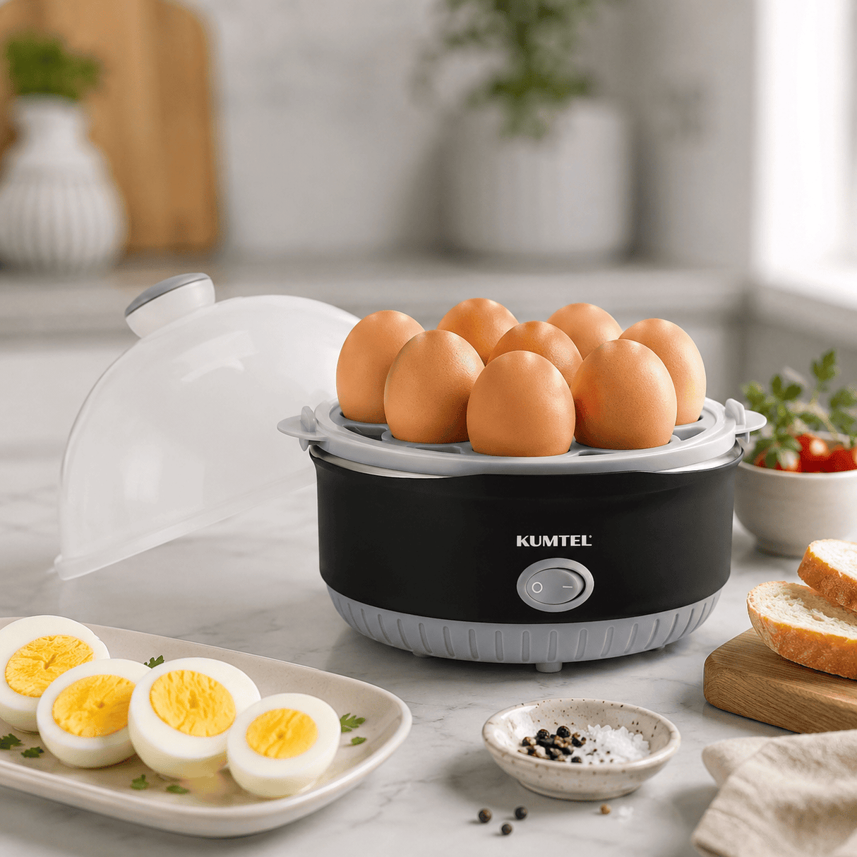 Kumtel Kitchen Appliances Kumtel 7-Egg Electric Egg Boiler with Detachable Tray 350W - HEB-01