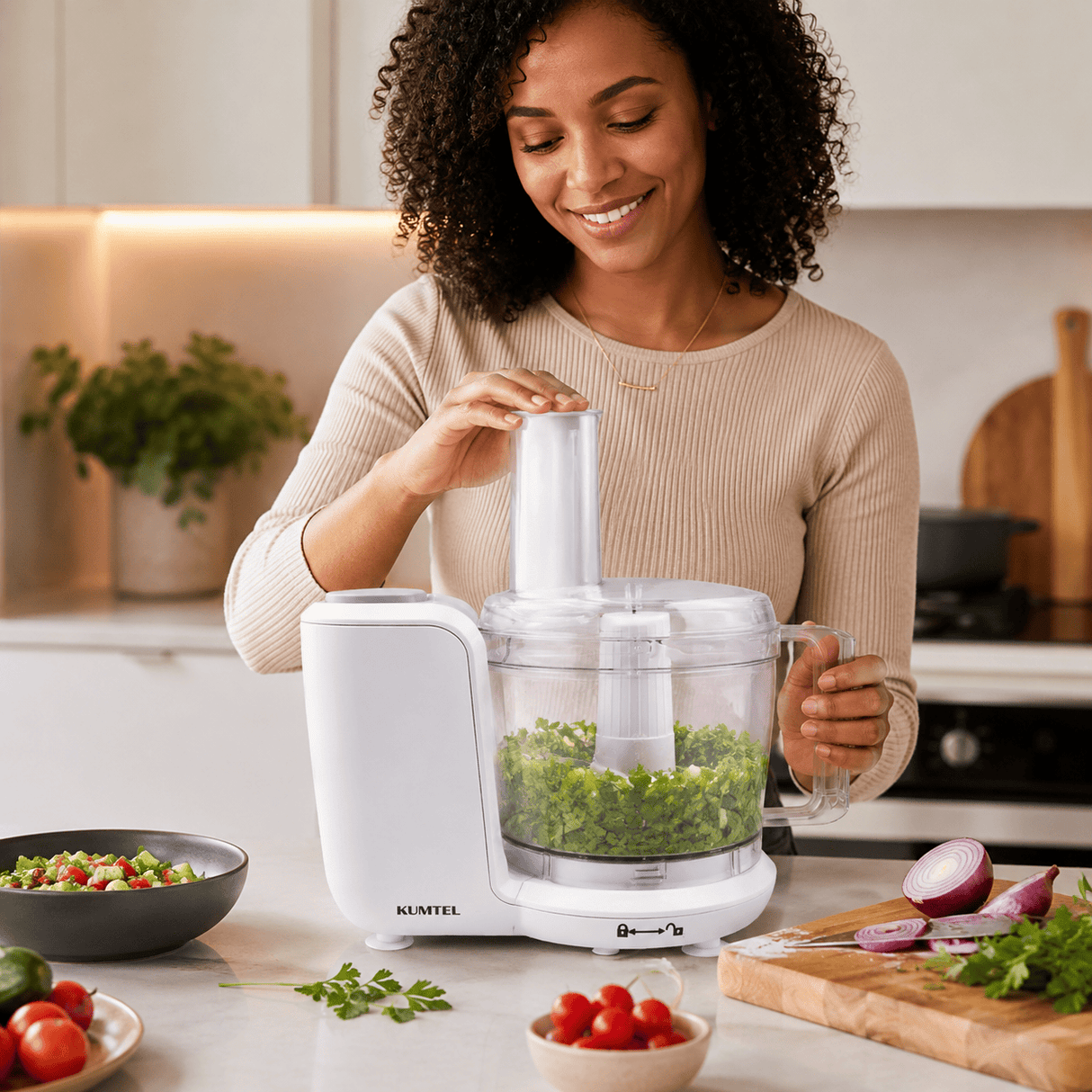 Kumtel Kitchen Appliances Kumtel 720ml Food Processor with Pulse Control 250W - HFP-01