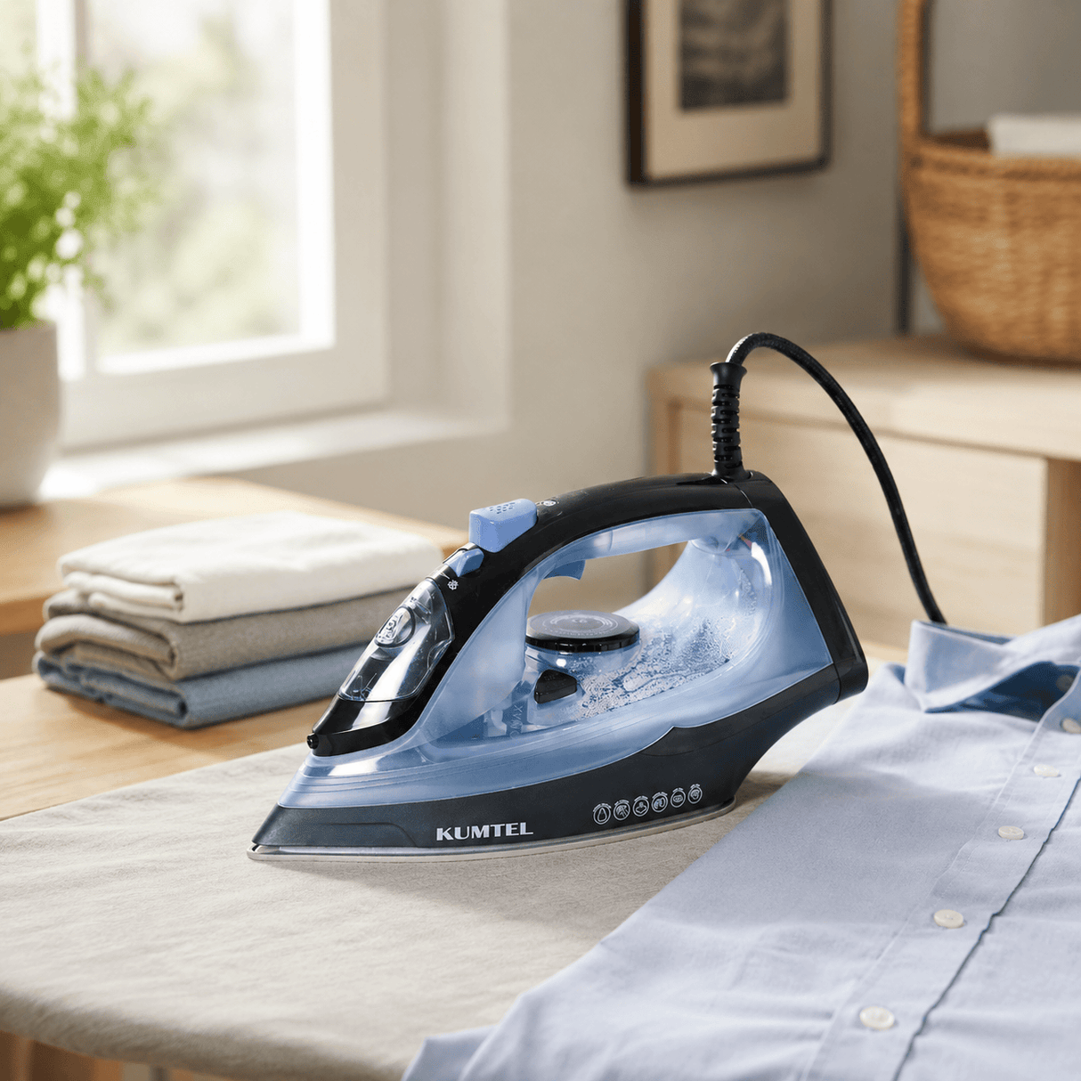 Kumtel Electric Iron Kumtel Ceramic Steam Iron with Vertical Steam 1600W - HMU-04